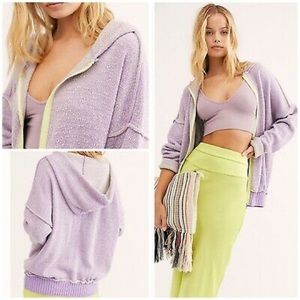 Free People “In Bloom” Hoodie - purple, size large